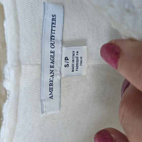 American Eagle Coquette Cream Lace skater Dress with Adjustable Straps Sz Small - Picture 4 of 6